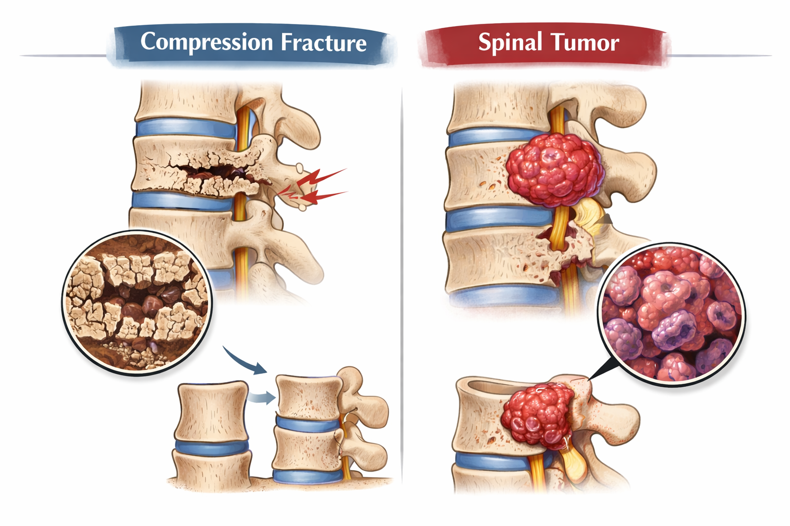Compression fractures & spinal tumors